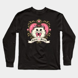 Royal Betch Kitty Cat Valentine Heart Long Sleeve T-Shirt